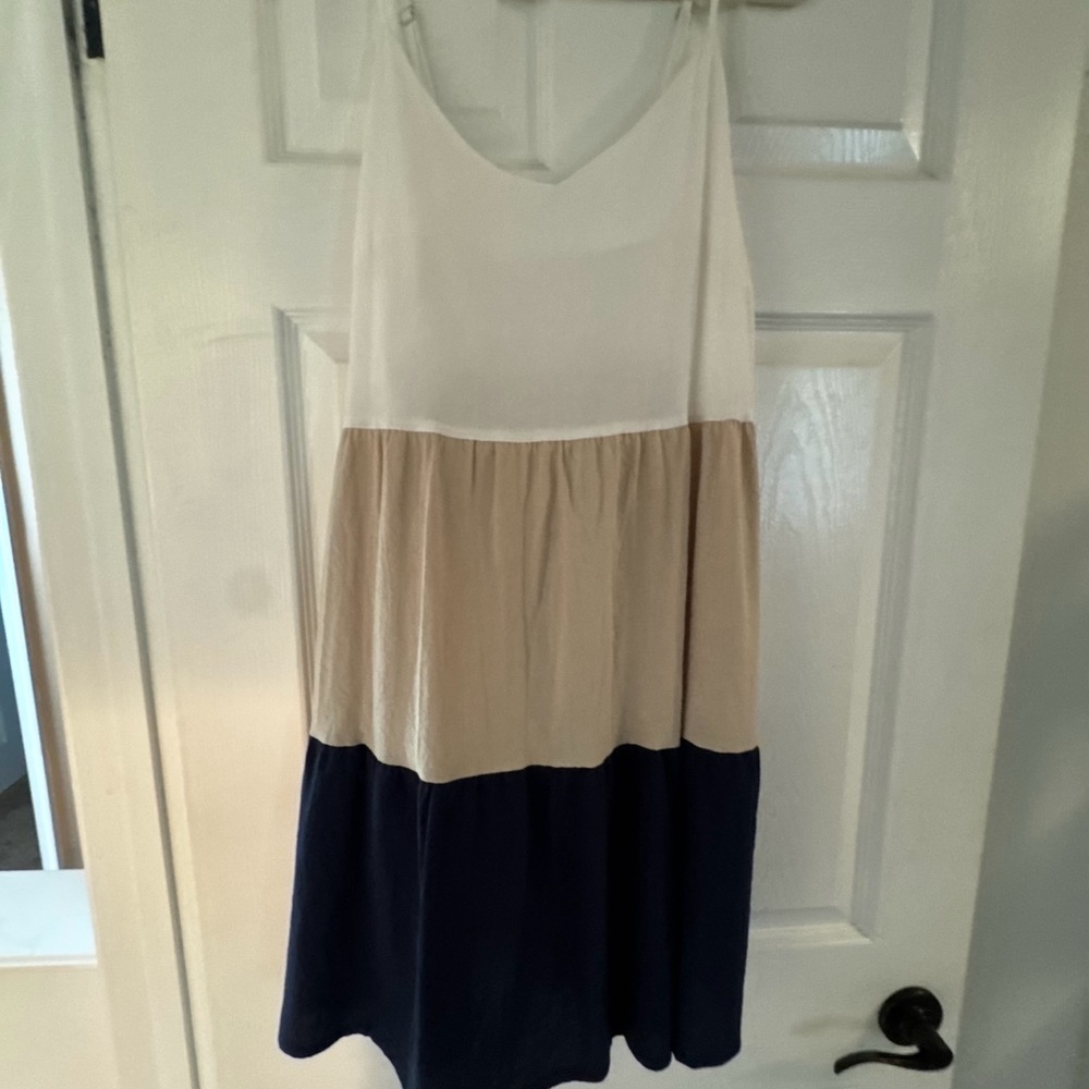 SHEIN Color Block Mini Dress, Sleeveless